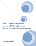 Grade 11 ELA: January-May, Use Curricular Materials to Pre
