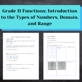 Grade 11 Functions: Types of Numbers, Domain, Range Lesson