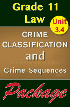Preview of Grade 11 Law - Unit 3.4 Package - Crime Sequence / Classifying Crimes