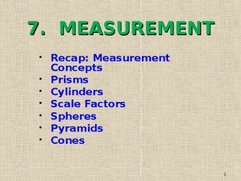 Preview of Grade 11 Maths:  Measurement in PowerPoint