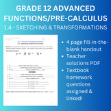 Grade 12 Advanced Functions/Pre-Calculus • 1.4: Sketching 