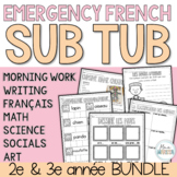 Grade 2/3 Emergency French Sub Tub - A week of French sub 
