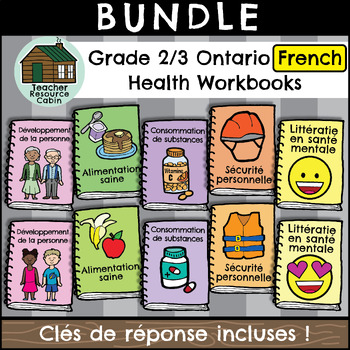 Preview of Grade 2/3 Ontario FRENCH HEALTH Workbooks