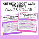 Grade 2 & 3 Report Cards Comment Bundle - Music, Drama, Ar