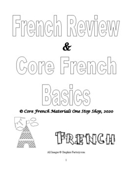 Preview of Grade 2-5 Core French Review Book