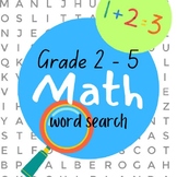 Grade 2- 5 Math Word Search