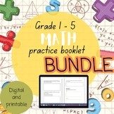 Grade 2 - 5 math practice booklets.