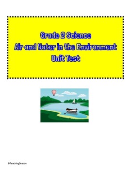 Preview of Grade 2 Air and Water Test