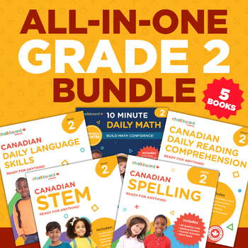 Preview of Grade 2 All-in-One Bundle: Math, Language, STEM, Spelling, and Reading!