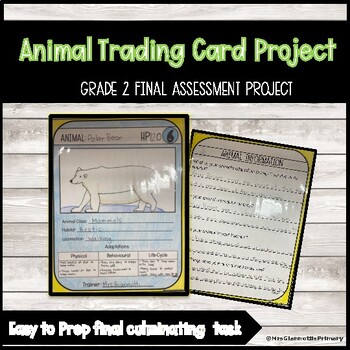 Preview of Grade 2 Animals Research Project/ Trading Card