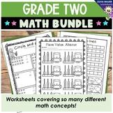 Grade 2 Bundle, Math Strategy Worksheets and Printables, G