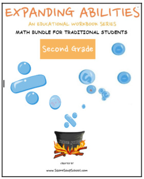 Preview of Grade 2, CCS: Math Bundle: Geo, Algebra, M & D, Base 10 for Traditional 