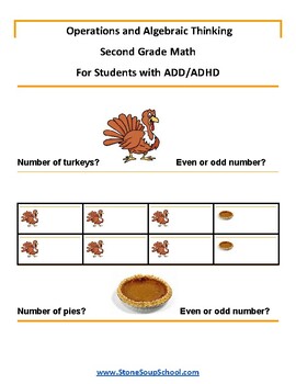 Preview of Grade 2, CCS: Operations/ Algebraic Thinking for students with ADD/ ADHD