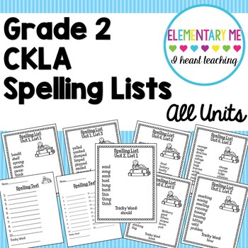 Preview of 2nd Grade Spelling List