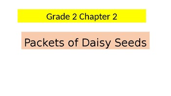 Preview of Grade 2 Chapter 2  " Packet of Daisy Seeds"