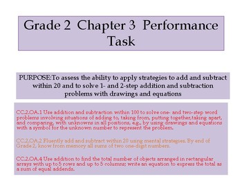 Preview of Grade 2 Chapter 3 as PDF