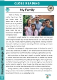 Grade 2 Close Read: My Family + Worksheet