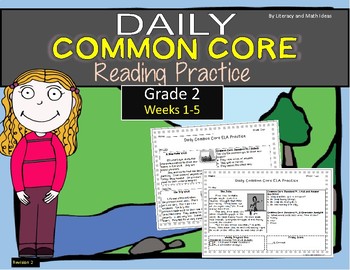 Preview of Grade 2 Daily Common Core Reading Practice Weeks 1-5 {LMI}