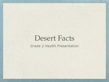 Preview of Grade 2 Desert Presentation