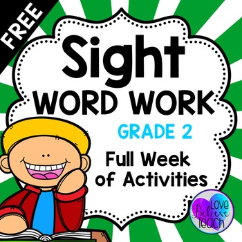 Preview of Sight Word Work FREEBIE!