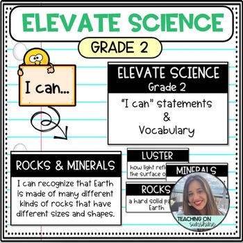 Preview of Science Word Wall for entire year of Second Grade Elevate Science