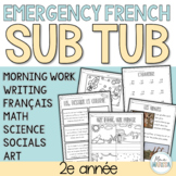 Grade 2 Emergency French Sub Tub - A week of French sub pl