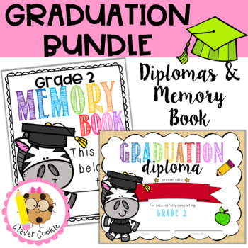 Preview of Grade 2 End of the Year Graduation BUNDLE {Diplomas and Memory Book}