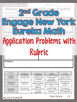 Preview of Grade 2 Engage New York Eureka Module 4 Math Application Problems with Rubric