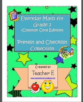 Preview of Grade 2 Everyday Math Pretest and Checklist Collection (Units 1-11)