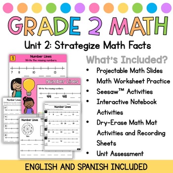 Grade 2 Everyday Math Unit 2 Strategize Math Facts No Prep+ FREE ...
