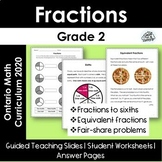 Grade 2 Fractions - Ontario Math Curriculum 2020