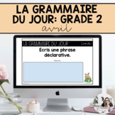 Grade 2: French Grammar Activities for Google Slides | April