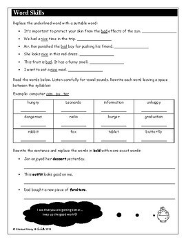 Grade 2 Grammar Worksheet by FarFalla | Teachers Pay Teachers