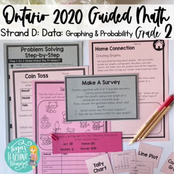 Preview of Ontario Grade 2 Math 2020 Strand D: Data : Sorting, Graphing, Mode, Probability