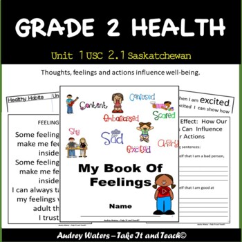 Preview of Grade 2 Health -Unit 1 Part 1 - Thoughts and Feelings  - (Saskatchewan)