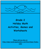 Grade 2 Holiday Math Activities, Games and Worksheets