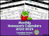 Grade 2 Homework Calendars - 2023-2024 - **NEW**