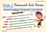 Grade 2 Homework Grid 