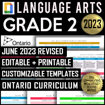 Preview of Grade 2 Language Arts 2023 | Ontario Long Range Plans | GOOGLE+ Docs .docx .pdf