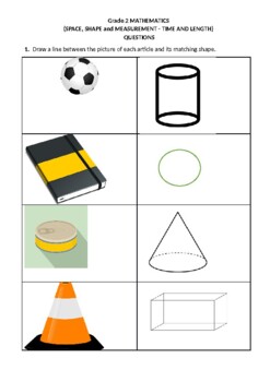 Preview of Grade 2 MATHEMATICS (19 Pages) (SPACE, SHAPE and MEASUREMENT - TIME AND LENGTH)