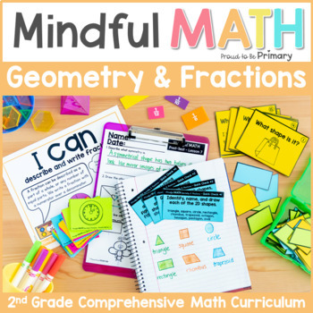 Preview of Grade 2 Math - 2D & 3D Shapes & Fractions - 2nd Grade Math Lessons & Centers