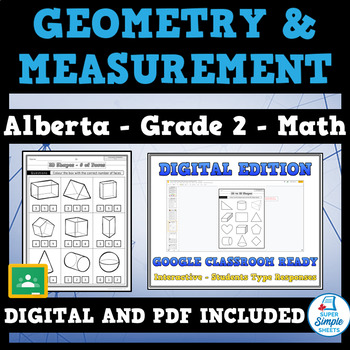 Preview of Grade 2 Math - Alberta - Geometry and Measurement - NEW 2022 Curriculum