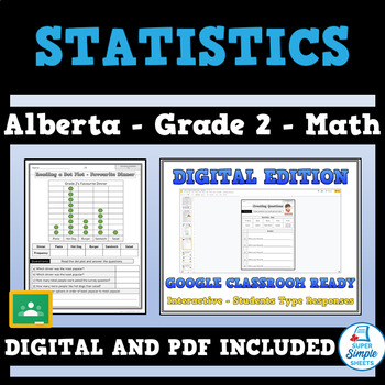 Preview of Grade 2 Math - Alberta - Statistics - NEW 2022 Curriculum