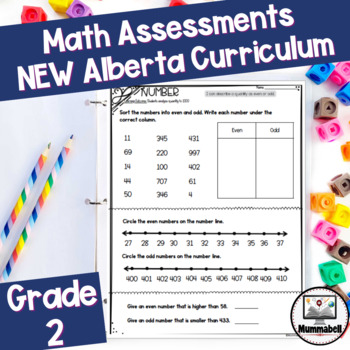 Preview of Grade 2 Math Assessments - NEW ALBERTA MATH CURRICULUM