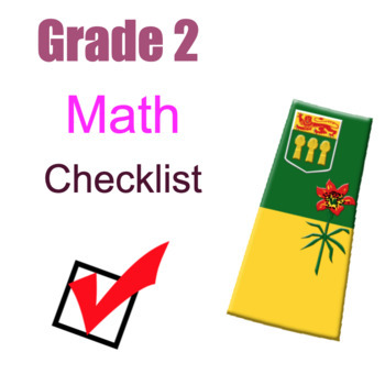 Preview of Grade 2 Math Checklist Saskatchewan