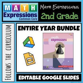 Preview of Grade 2 Math Expressions (2018) Lesson Slides ENTIRE YEAR BUNDLE