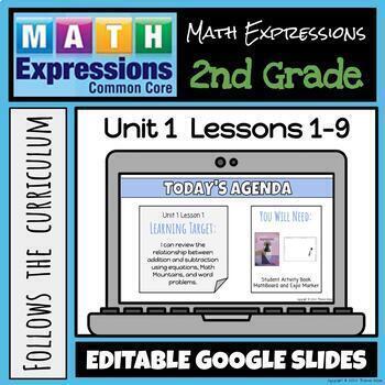 Preview of Grade 2 Math Expressions (2018) Unit 1: Lessons 1-9