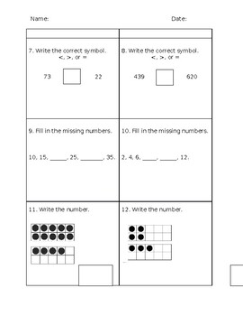 grade 2 math numbers quiz by crystal hendriks teachers pay teachers