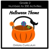 Grade 2 Math Numbers to 200 Activities Halloween Theme