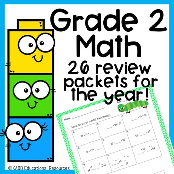 Preview of Grade 2 Math Review Bundle